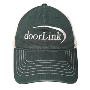 Door Link Snapback Trucker Hat Green One Size Adjustable Mesh Back 6 Panel Zkapz